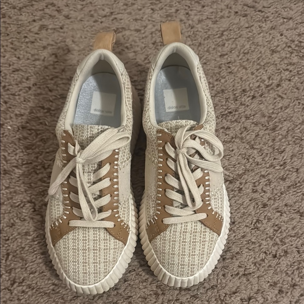 Dolce Vita Beige and Brown Sneakers